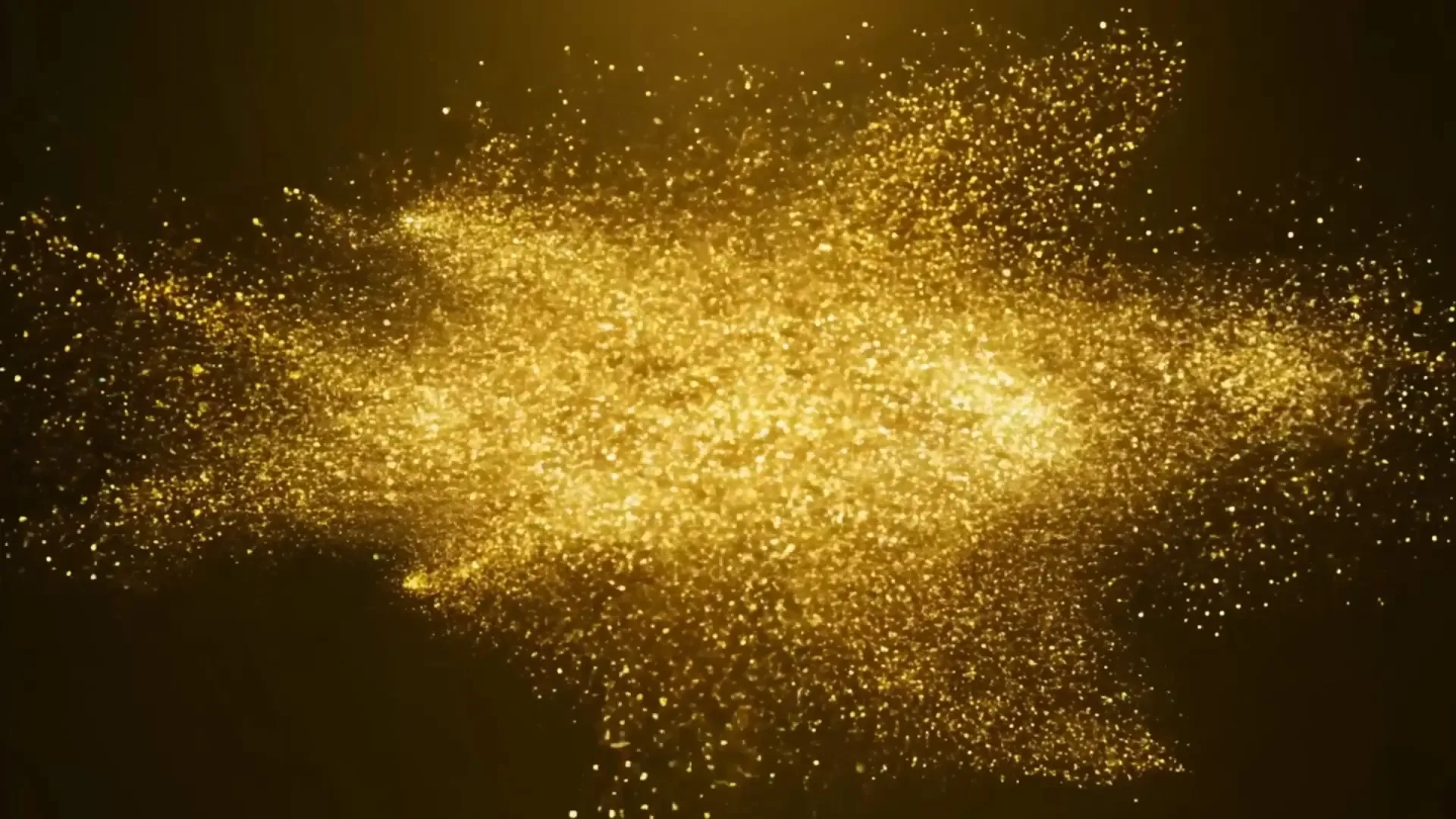 Luminous Golden Particles Overlay